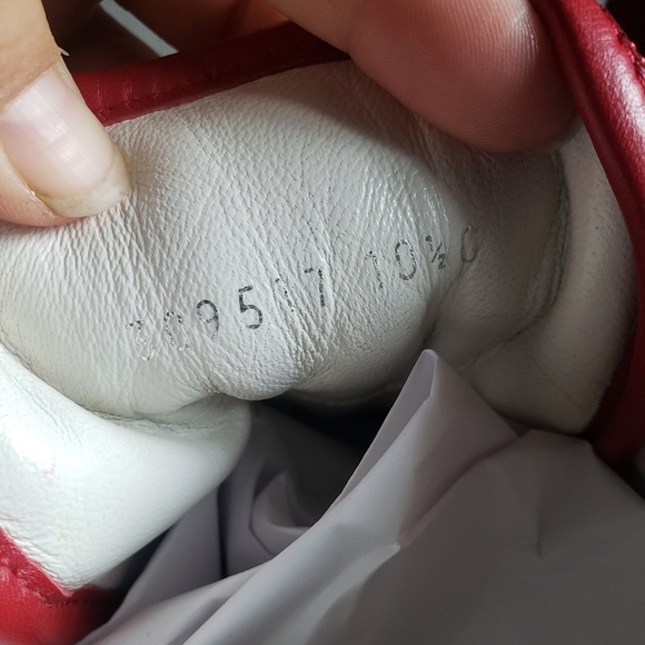 GUCCI RED Canvas Rebound Mid High Top Sneaker - Picture 9 of 16